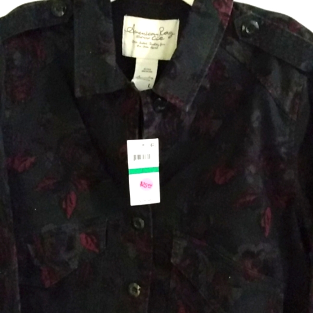 Women jacket American Rag classic black combo size large